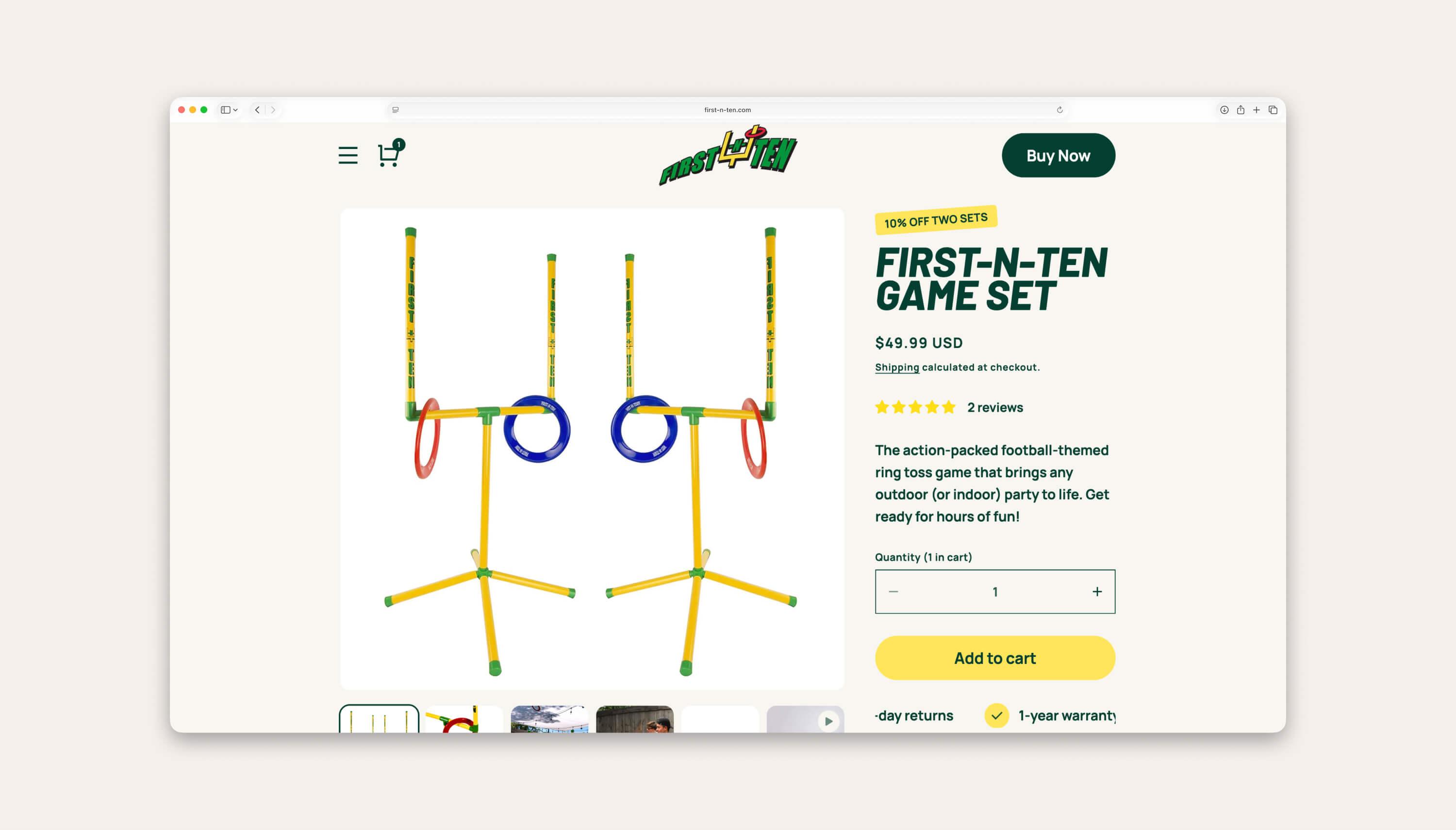 Product page for key product.