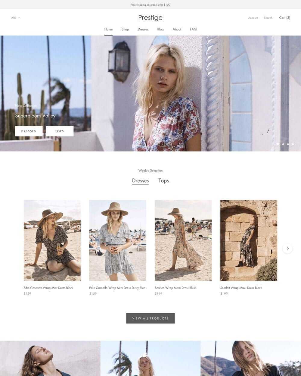 Screenshot of Prestige Shopify Theme with Couture preset
