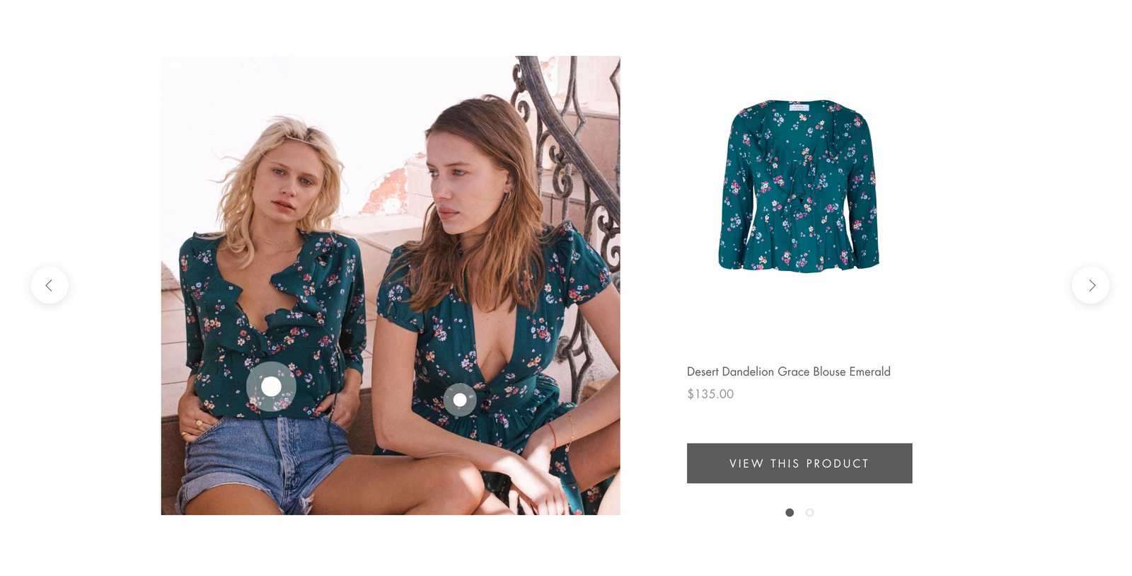 Screenshot of Shop the Look section